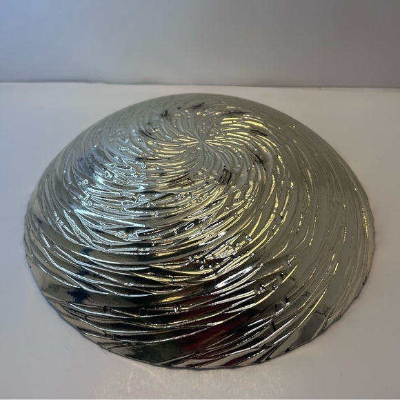 Artistic Accents Glass Decorative Bowl Red Orange Gold Silver Made in Turkey - Picture 10 of 11